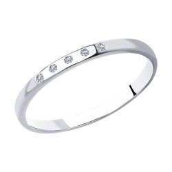 Кольцо из серебра с фианитами (Арт.94012717)