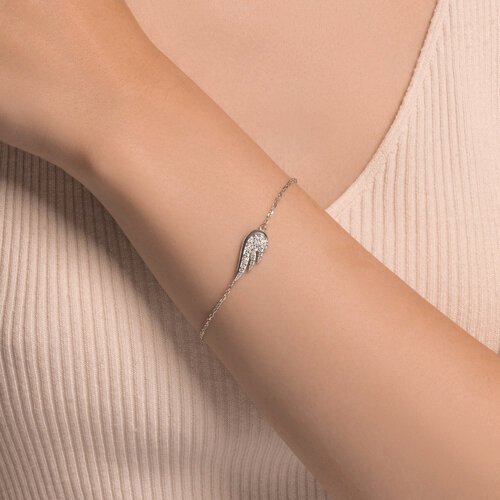 Браслет из серебра с фианитами (Арт.94051235)