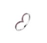Кольцо с рубином из белого золота «Сердце GARDEN» Estet (арт.01К5215531-3)
