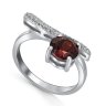 Кольцо Серебряные крылья (Арт.21knys985-155_granat_kubcirkonii_30)