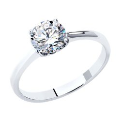 Кольцо из серебра с фианитом (Арт.94013560)