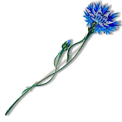 Брошь из серебра Т.Полякова &quot;Василёк&quot; (Арт.41493)