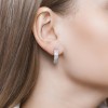 Серьги из серебра с фианитом «Сияние линий» Соколов (арт.94020058)