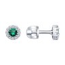 Серьги из серебра с фианитами (Арт.94024763)