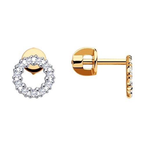 Серьги из золота с фианитами (Арт.029847)
