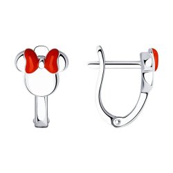 Серьги из серебра с эмалью (Арт.94025722)
