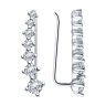 Серьги из серебра с фианитами (Арт.94025939)