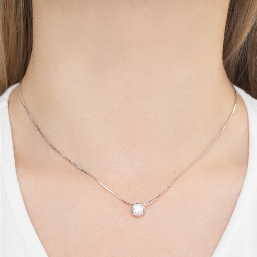 Подвеска из серебра с фианитом (Арт.94031378)