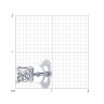 Серьга из белого золота с бриллиантом выращенным (Арт.9170008-3-5)