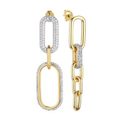Серьги из серебра с фианитом (Арт.cz-e03058-x-l-x-x-w)