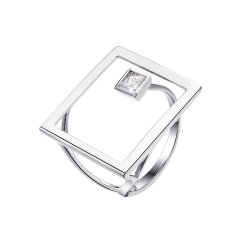 Кольцо из серебра с фианитом (Арт.cz-r01551-x-w-w-x-x)