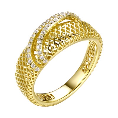 Кольцо серебро с фианитами «Gaudi Лимонный блеск» Fresh Jewelry (арт.FA-R02291)