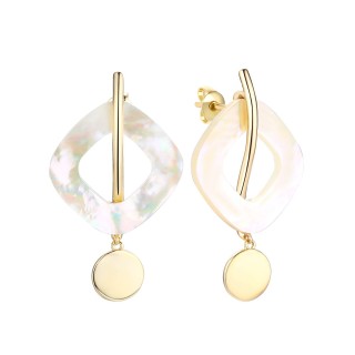 Серьги серебряные с жемчугом «Gravity Shine» Fresh Jewelry (арт.PI-E03230-X-L-PN-X-X)