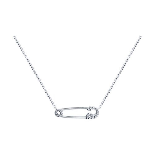 Колье из серебра с фианитами (Арт.94070694)