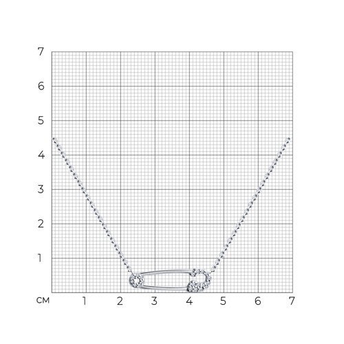 Колье из серебра с фианитами (Арт.94070694)
