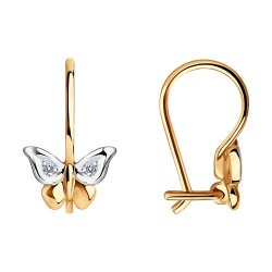 Серьги из золота с бриллиантами (Арт.1021035)