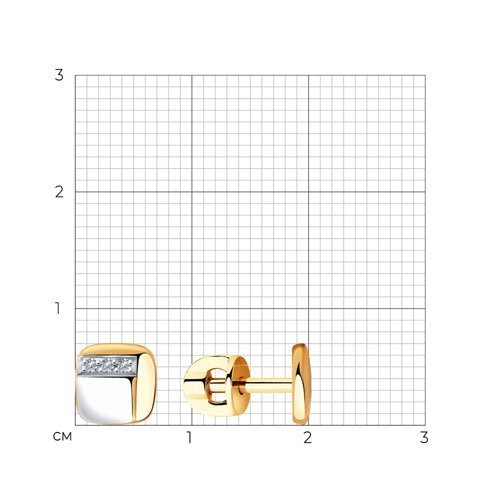 Серьги из золота с бриллиантами (Арт.1021425)