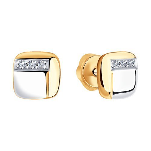 Серьги из золота с бриллиантами (Арт.1021425)