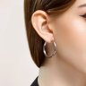 Серьги конго из серебра (Арт.94140011)