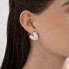 Серьги из серебра с эмалью «Хрустальное Сердце» Соколов (арт.94-122-02341-1)