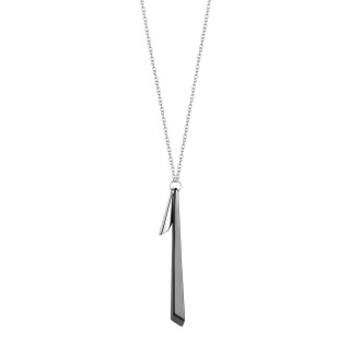 Ожерелье из серебра с керамикой «Городской Ритм» Fresh Jewelry (арт.TC-N01755-B-W-X-X-X)
