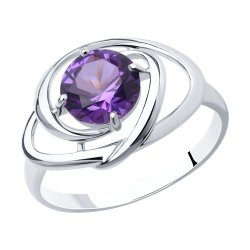 Кольцо из серебра с ситаллом (Арт.92012162)