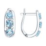 Серьги из серебра с топазами (Арт.92022569)