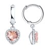 Серьги из серебра с ситаллами и фианитами (Арт.92022933)