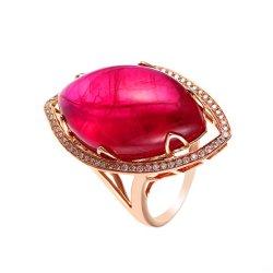 Кольцо из золота с бриллиантом и рубином (Арт.r01741ar4rt_ko_rv_pink)