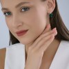 Серьги из серебра с фианитами «Изумрудный Блеск» Соколов (арт.9402)