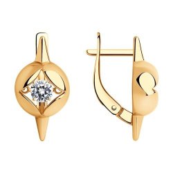 Серьги из серебра с фианитами (Арт.93-120-01729-1)
