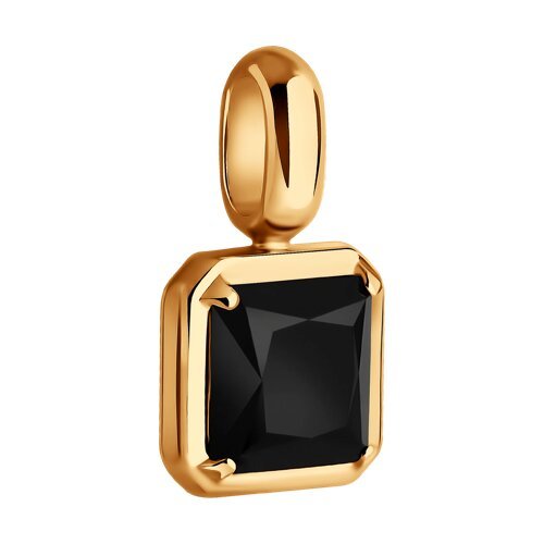 Подвеска из золочёного серебра с ониксом (Арт.93-330-01915-2)