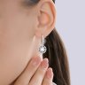 Серьги из серебра с фианитами и эмалью (Арт.94027312)