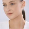 Серьги из серебра с фианитами и эмалью (Арт.94027312)