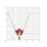 Колье из золочёного серебра с фианитами и эмалью (Арт.93-170-01974-2)
