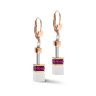 Серьги white&pink rose gold la_4013_20-0400