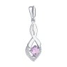Подвеска из серебра с аметистом и фианитами (Арт.94-330-00380-3)