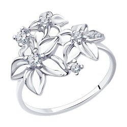 Кольцо из серебра с фианитами (Арт.94-110-01637-2)