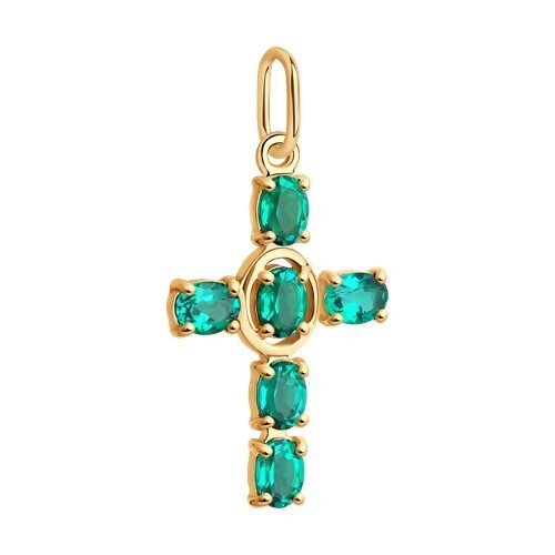 Подвеска из золота с изумрудами (Арт.3030193)