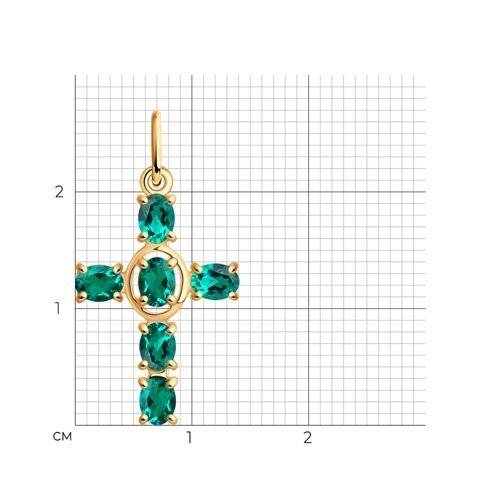 Подвеска из золота с изумрудами (Арт.3030193)