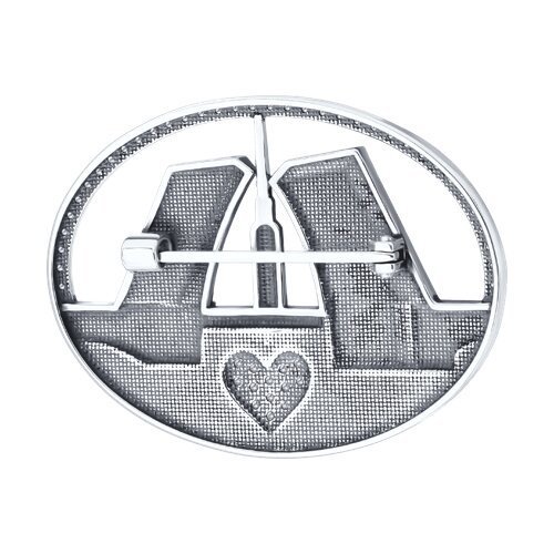 Брошь из серебра с фианитами и эмалью (Арт.95-140-02306-1)