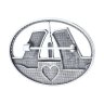 Брошь из серебра с фианитами и эмалью (Арт.95-140-02306-1)