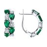 Серьги из серебра с фианитами (Арт.94026475)