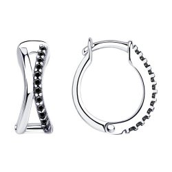 Серьги из серебра с фианитами (Арт.94-120-01513-1)