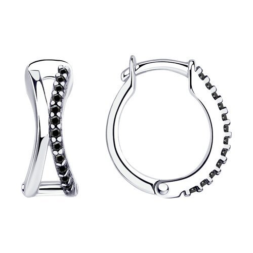 Серьги из серебра с фианитами (Арт.94-120-01513-1)
