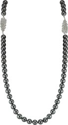 Ожерелье из серебра с жемчугом и кристаллом swarovski (Арт.29l-p44-s-31)