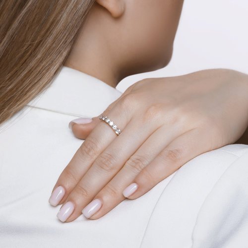 Кольцо из золота с фианитами (Арт.017052)