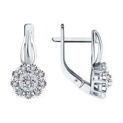 Серьги из белого золота с бриллиантами (Арт.52-220-02040-1)