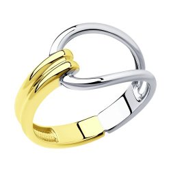 Кольцо из золочёного серебра (Арт.94013340)