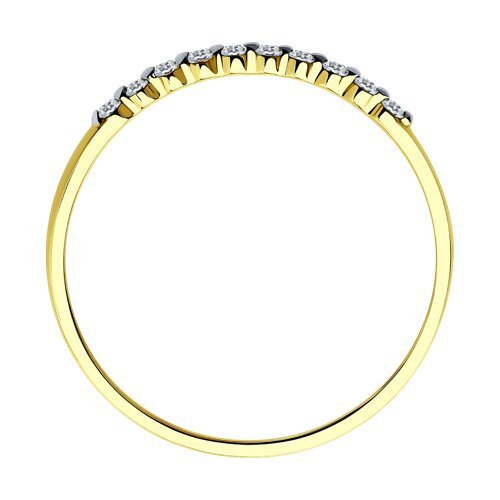 Кольцо из желтого золота с фианитами (Арт.019010-2)